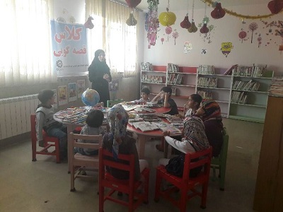 برنامه قصه‌گویی و تصویرسازی در کتابخانه شهید باهنر بهارستان برگزار شد