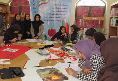 مسابقه ساخت روزنامه‌دیواری در کتابخانه شهدای وحدتیه بوشهر