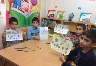 برگزاری مسابقه نقاشی  و جمع خوانی در کتابخانه عمومی شهید اول شهر چهار دانگه اسلامشهر
