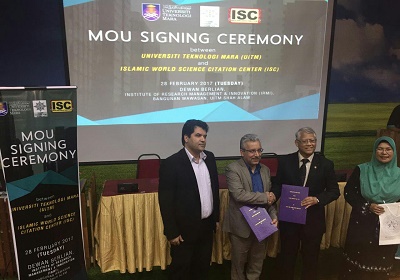 امضاء تفاهم نامه همکاری بین پایگاه استنادی علوم جهان اسلام  و دانشگاه های برتر مالزی 