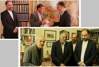 وزیر فرهنگ و ارشاد اسلامی با دو استاد ادبیات مشهد دیدار کرد