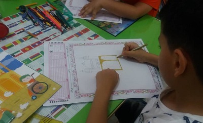 مسابقه نقاشی در بخش کودک کتابخانه موعود مسجد سلیمان خوزستان