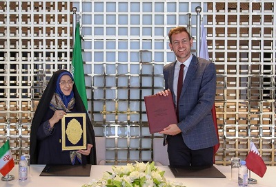 امضای تفاهم نامه همکاری بین کتابخانه های ملی ایران و قطر