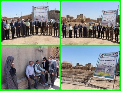 عملیات عمرانی پروژه کتابخانه شهید مطهری آرین شهر از توابع شهرستان قائنات آغاز شد