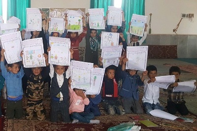 استقبال اهالی روستاهای دهستان شامکان از جشنواره کتابخوانی رضوی