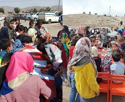 شرکت کودکان روستای محروم اوندر کوهسرخ در جشنواره کتابخوانی رضوی